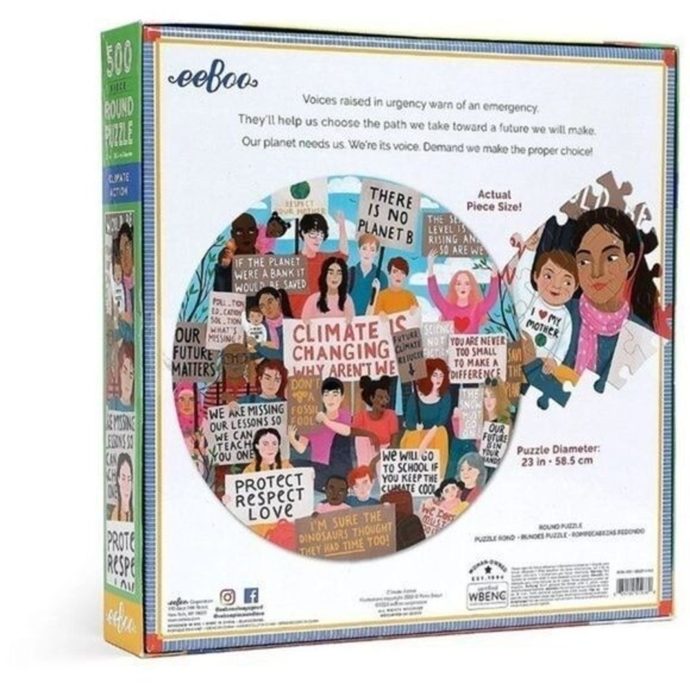 eeboo 500 Piece Round Puzzle-Climate Action New and Sealed. - Picture 2 of 4